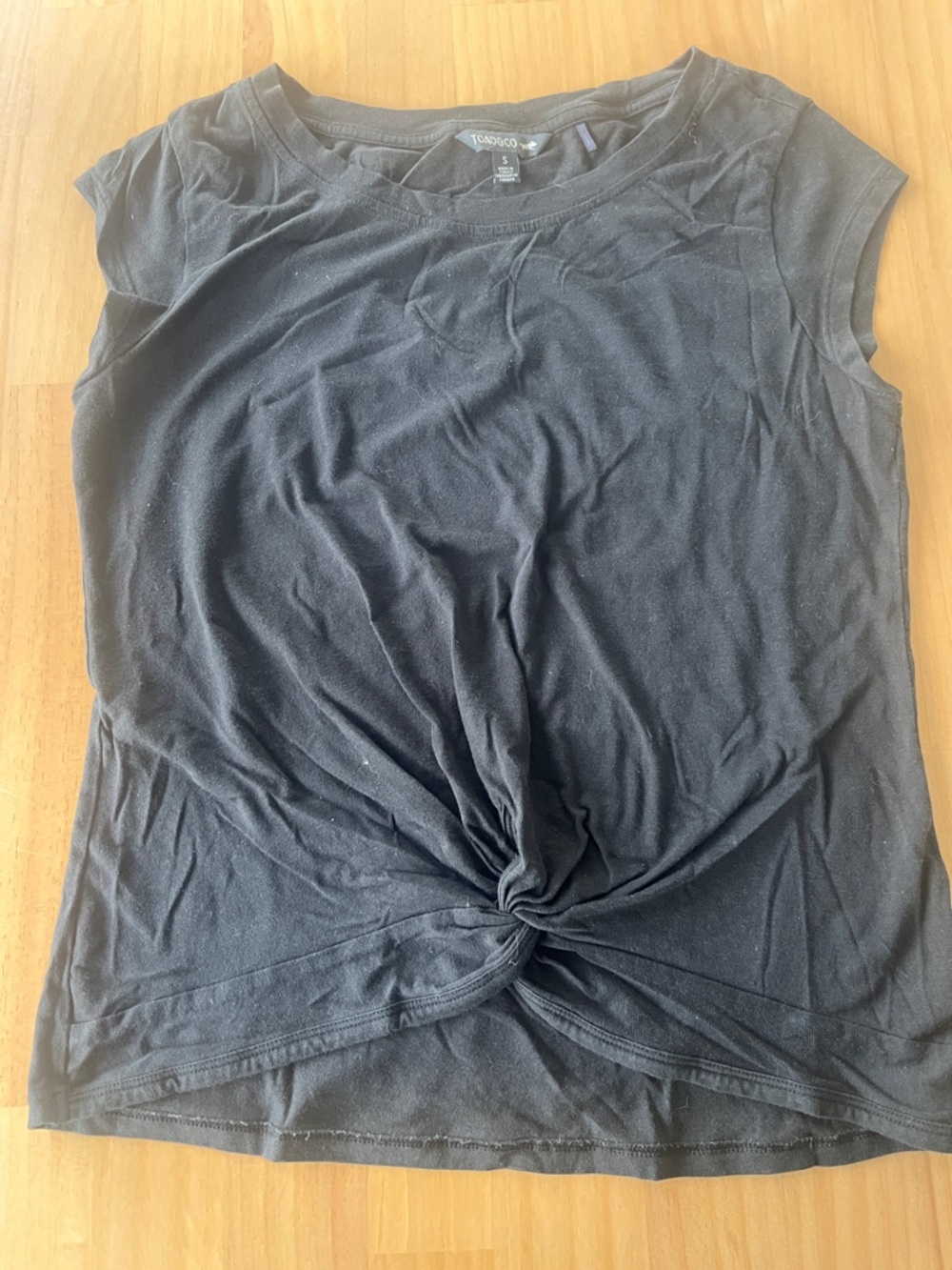 Toad&Co Black Twist-Knot Tank Top